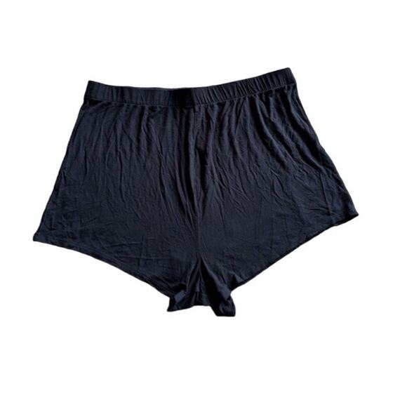 Skims Black Lounge Shorts Sleep Size XL Inner Drawstring Rayon Spandex Comfort - Picture 1 of 5